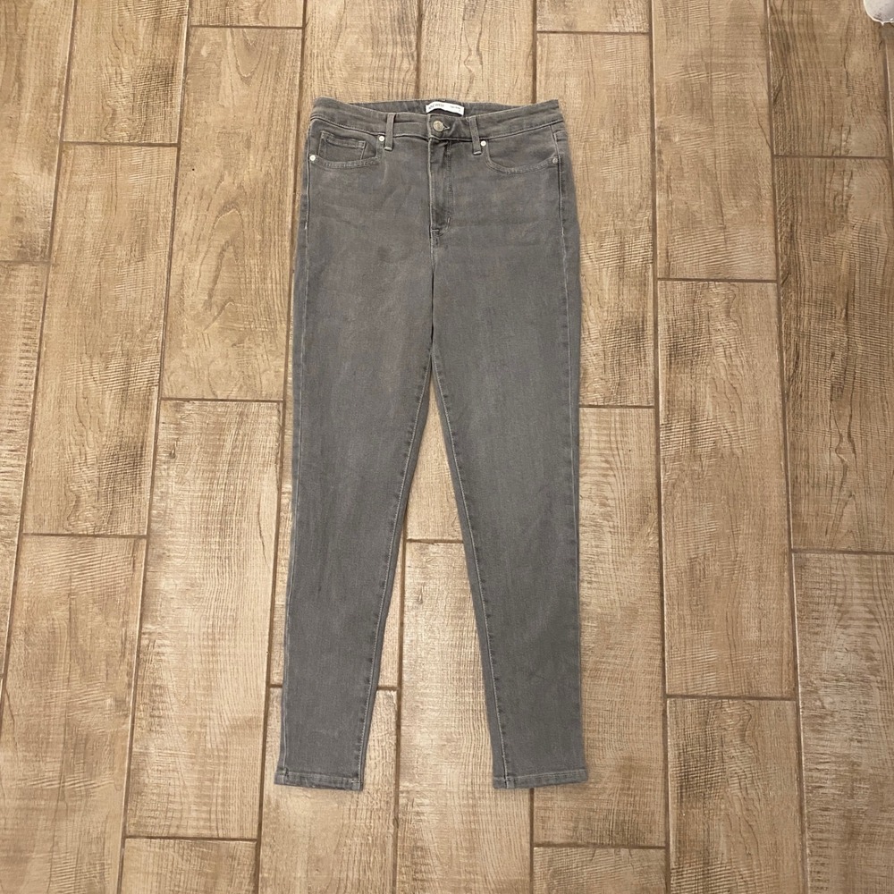 Nine West HR Perfect Super Skinny Jeans 8 Gray High Waist Denim Casual Chic
